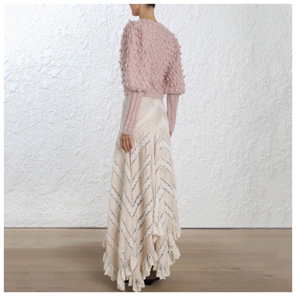Puff Sleeve Textured Sweater The Linetal - Picture 6 of 7